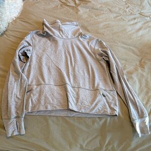 lululemon athletica Heather Light Gray Turtleneck Sweat